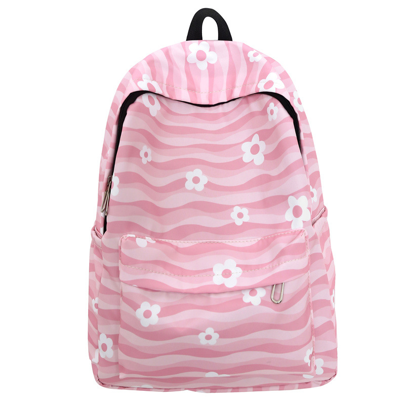 This backpack has a large capacity and is versatile. It's a simple Korean-style, fresh and casual travel backpack for junior high school, senior high school and college students Item Picture