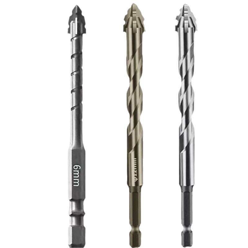 Wholesale of new four-edge serrated eccentric drills for dry-drilling tiles, concrete and glass, and household multi-functional hole punches Item Picture
