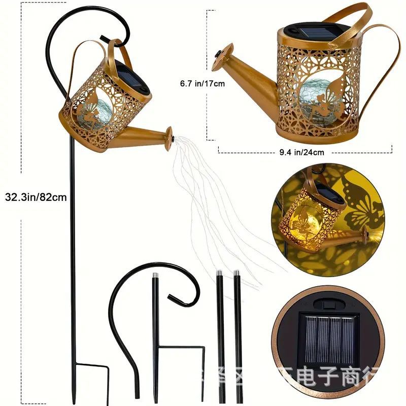 New solar water bottle lamp, solar angel water bottle, garden decorative lamp, party decorative luminous lamp Specification drawing