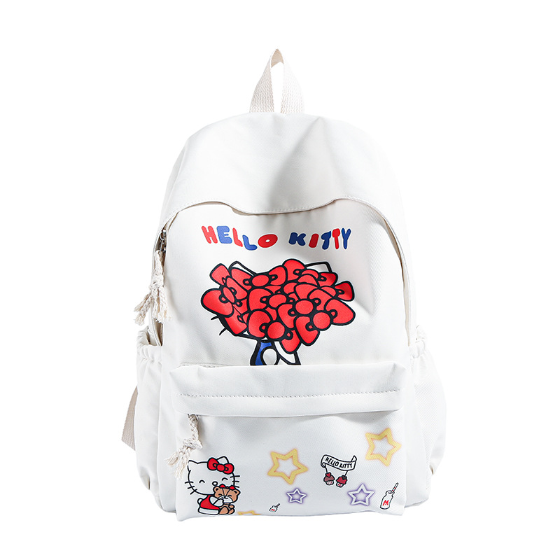 Cute cartoon student large-capacity backpack, cream backpack, new fresh and cute KT cat casual trendy backpack Item Picture