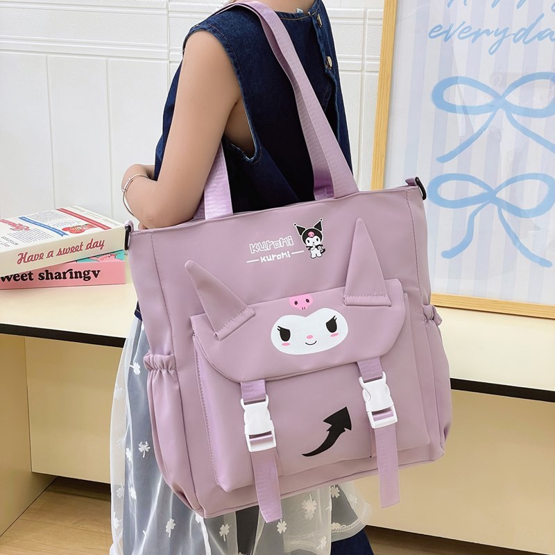 New student trend tutorial bags, cartoon cute, large-capacity women's single-shoulder crossbody bag, commuter tote bag and handbag Application Scenario