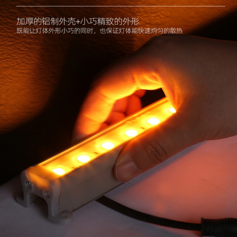LED strip lights, surface-mounted storefront potting light strips, wall guardrail tubes, outdoor building lighting, waterproof strip lights Specification drawing
