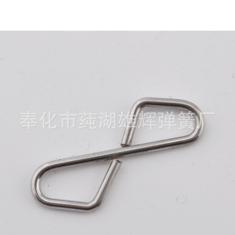 The manufacturer supplies metal clips, stainless steel pins, springs, V-shaped spring clips and spring limit pins Specification drawing