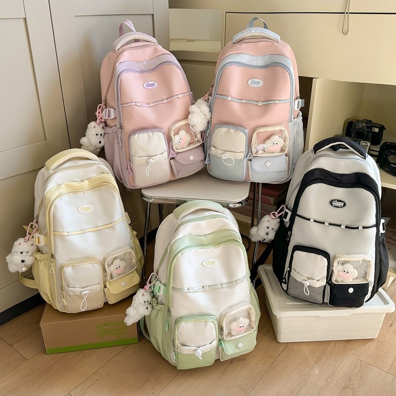 High-end junior high school and college student commuting bag, travel backpack, Korean versatile large-capacity schoolbag, high school student backpack Application Scenario