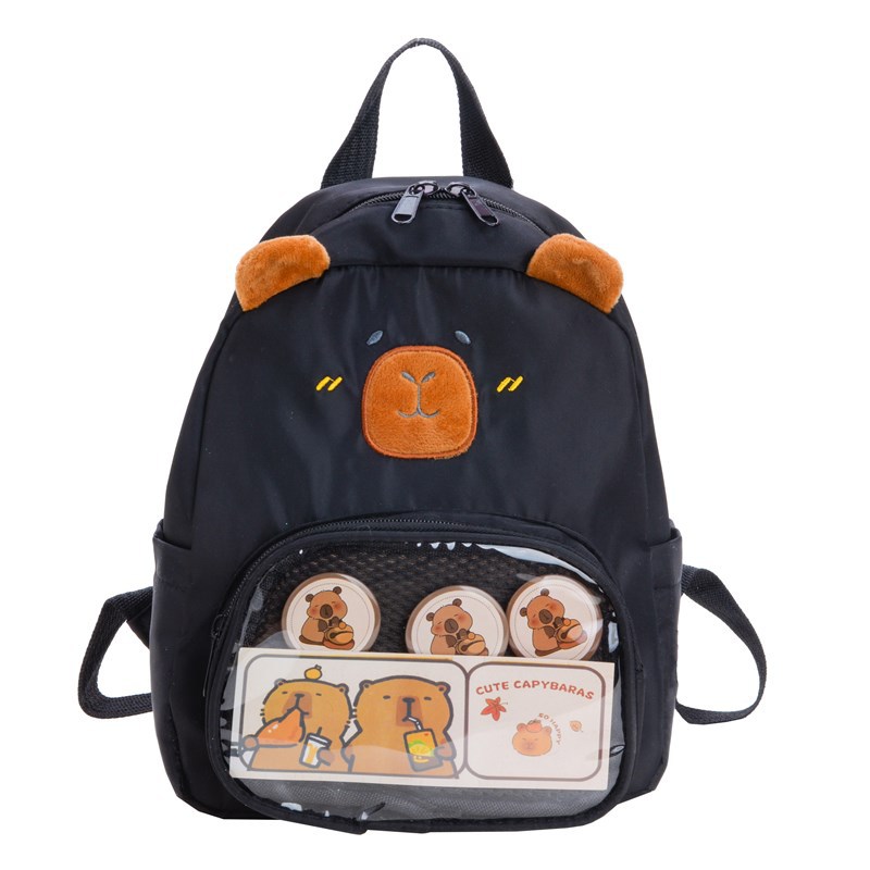 Pica Bala backpack, sweet plush bag, children's gift, coin purse, cute capybara, fashionable cartoon backpack Item Picture