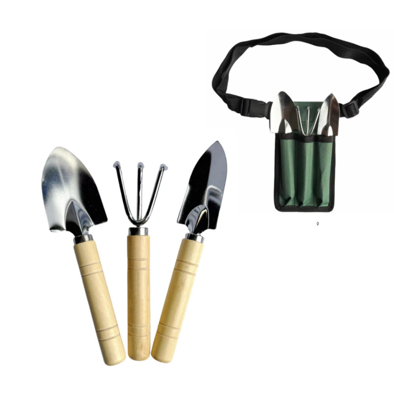 Cross-border mini cloth bag set of tools, gardening set, garden tools, children's tools, garden tools, shovels and harrows, 3 pieces Item Picture