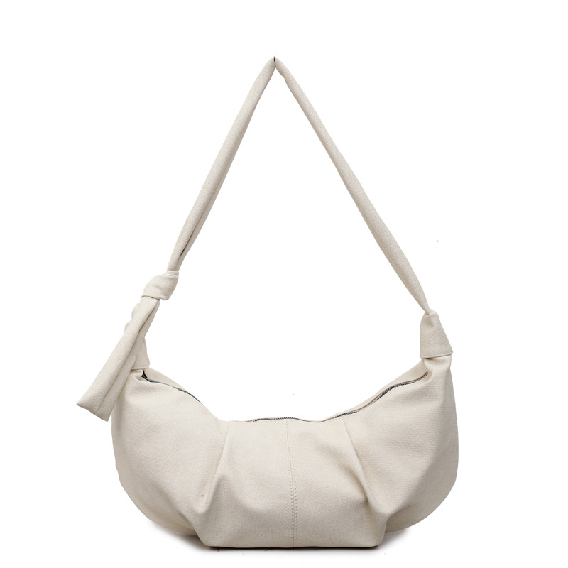 Cross-border pleated crossbody bag with a high-end feel, niche dumpling bag, large capacity, Korean-style versatile underarm bag, trendy single-shoulder bag Item Picture