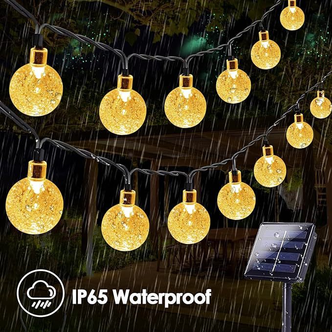 Cross-border supply of led solar bubble ball color light strings, outdoor waterproof garden table lamps, crystal ball decorative lights full figure