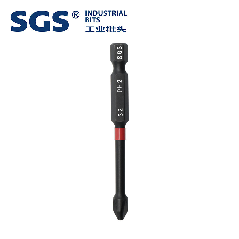 SGS anti-rust black phosphating cross impact Screwdriver S2 Strong magnetic high-hardness electric screwdriver impact cross screwdriver head Item Picture