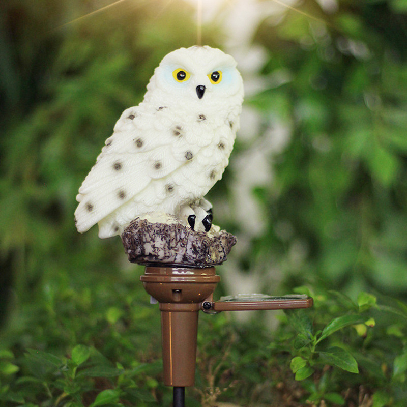 Amazon Solar Owl ground socket light, LED solar owl light, outdoor garden decorative light Specification drawing