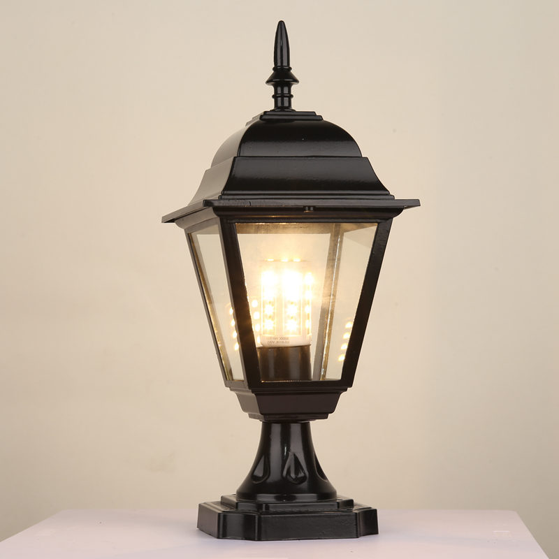 Outdoor fence lights, courtyard European-style villa exterior wall lights, door column lights, balcony corridor outdoor American-style simple column head lights full figure