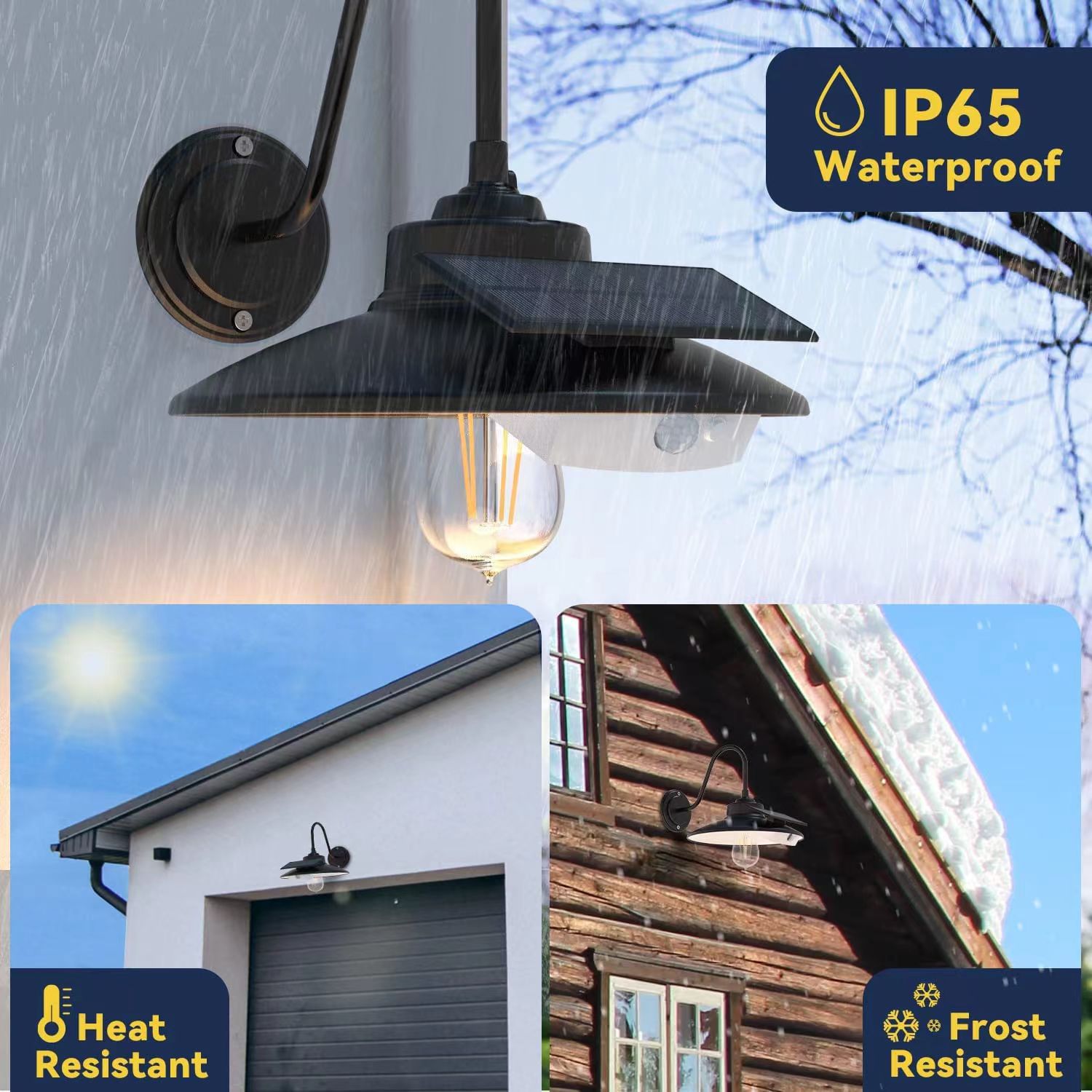 Cross-border solar wall lamps, outdoor waterproof led landscape villa decoration, home lighting, outdoor retro courtyard lamps Application Scenario