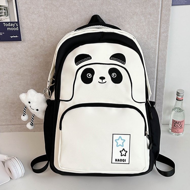 Korean style Instagram cute forest-themed high appearance level female double-shoulder cartoon giant panda schoolbag for junior high school students and backpack for female primary school students Specification drawing