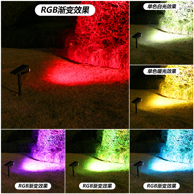 Solar spotlights, dual-purpose tree lights, outdoor ultra-bright landscape lights, courtyard garden, villa decoration spotlights, lawns details Picture