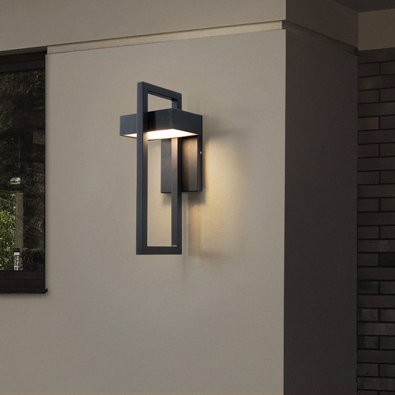 Outdoor wall lamps, modern, simple and waterproof, LED lighting fixtures for balconies, corridors, passageways, courtyards, gardens, exterior walls and main entrances Specification drawing