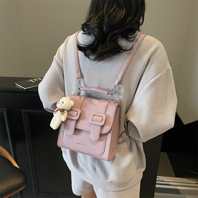 A new high-end, fashionable and trendy multi-functional backpack for women in 2025, featuring a stylish and stylish Korean style with lychee patterns details Picture