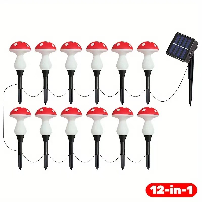 New cross-border ground-mounted mushroom lamp, outdoor LED solar mushroom lamp, courtyard outdoor garden waterproof decorative lamp Application Scenario