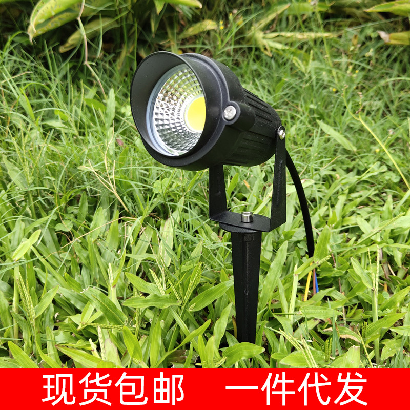 Ground socket lights, LED lawn spotlights, outdoor waterproof COB, courtyard landscape tree lighting lights, tree shooting lights, ground socket lights, greening lights full figure