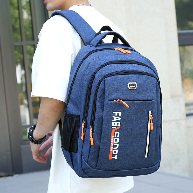 Manufacturer wholesale backpacks, men's business backpacks, fashionable and trendy junior high school student schoolbags, casual travel computer bags details Picture