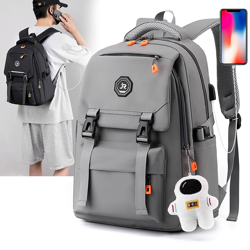 Wholesale of new water-resistant backpacks for both men and women, casual college student backpacks, and large-capacity business computer backpacks full figure