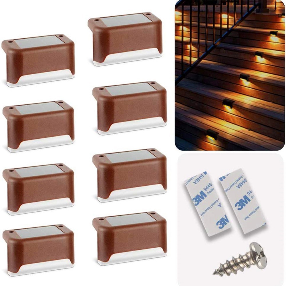Solar step lights, staircase lights, LED corridor lights, fence lights, outdoor garden landscape lights, courtyard staircase lights full figure