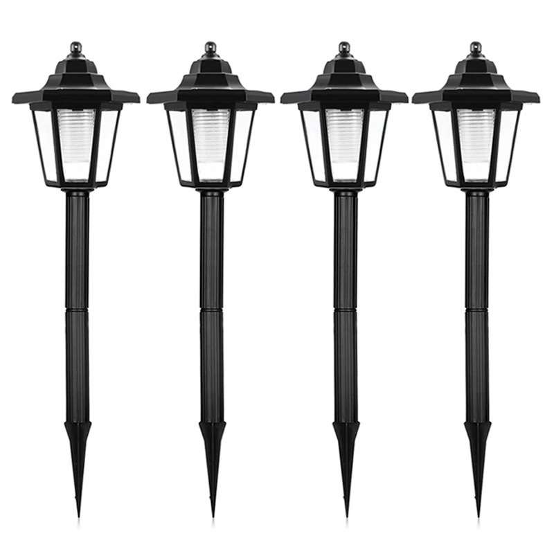 Solar-powered courtyard hexagonal lamps, hexagonal court floor lamps, solar-powered outdoor lawn lamps, garden decorative lamps, energy-saving full figure