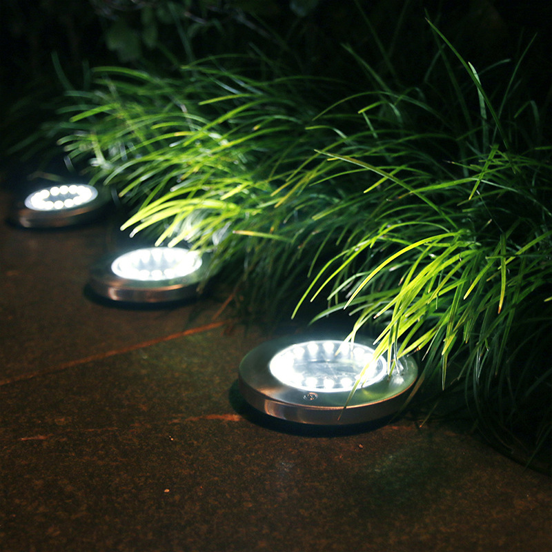LED solar ground lights, outdoor plug-in lawn lights, courtyard and garden seven-color rainproof ground lights, factory direct sales Application Scenario