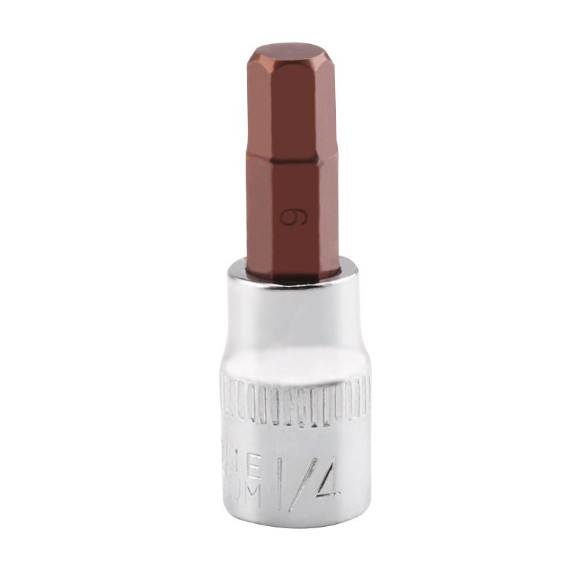 1/4 screwdriver sleeve screwdriver, hexagon socket, hexagon socket, cross head, cross-shaped spline head, screwdriver head Item Picture