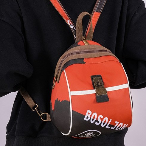 Student urban simple casual bag, versatile backpack, Korean-style commuter style ins bag chest, multi-functional color-blocking backpack full figure