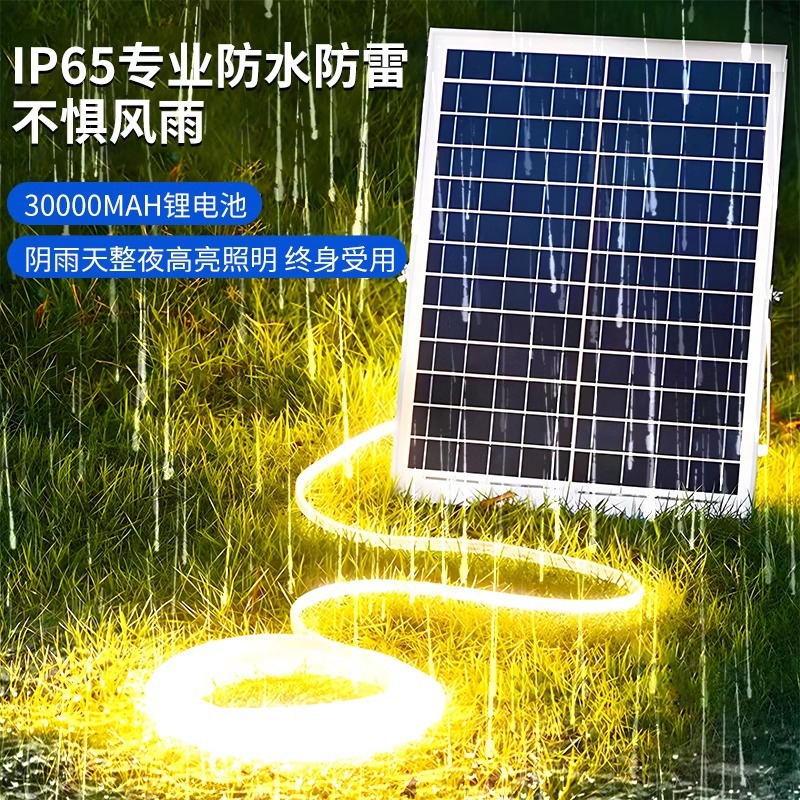 Factory direct delivery of 2025 new solar outdoor waterproof ultra-bright led light strips, outdoor atmosphere dark light strips Specification drawing