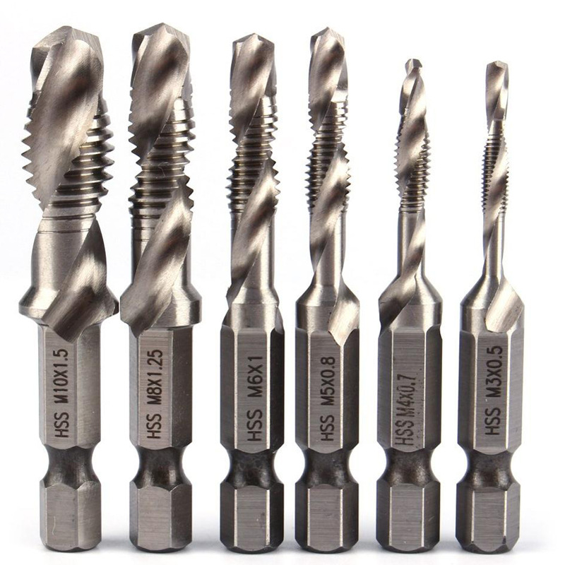 Factory direct sales of machine spiral taps, hand drills, drilling tools, drill bit sets, tools, hexagonal handles, and composite taps details Picture