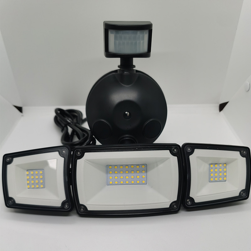 In 2023, new cross-border models have been launched, including the TZD42PIR floodlight, three-head human infrared sensor garage light and searchlight Specification drawing