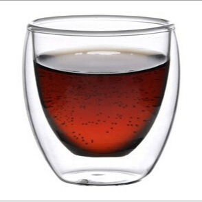Egg-shaped glass cups, heat-insulating double-layer cups, 80ml logo gift cups, wholesale heat-resistant coffee cups details Picture