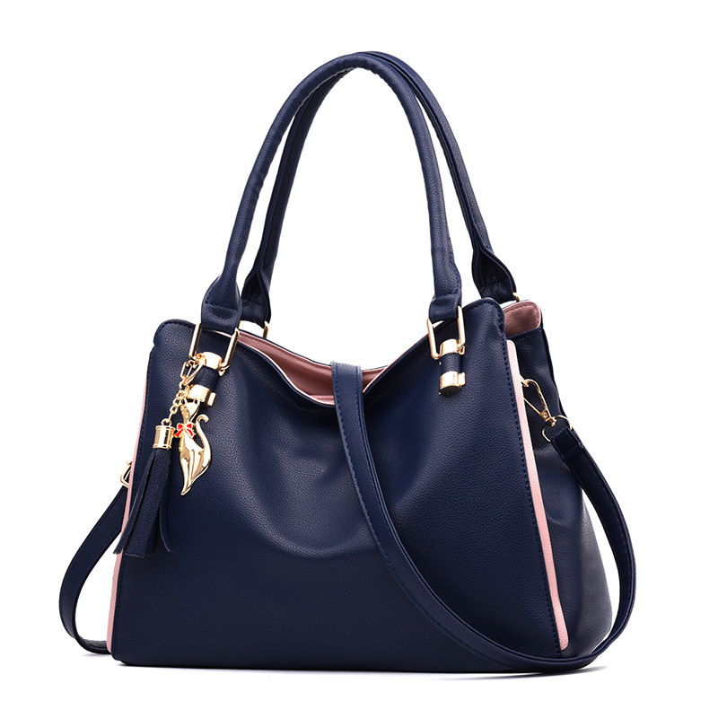 Women's handbag, soft leather mom bag, 2022 Korean version, new style, fashionable and simple, middle-aged women's bag, large capacity handbag Item Picture