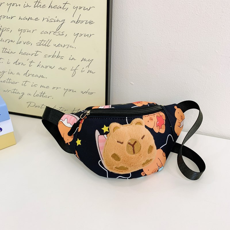 New Winter 2024 cartoon cute children's bags, boys' and girls' accessories, small chest bags, casual travel princess waist bags details Picture