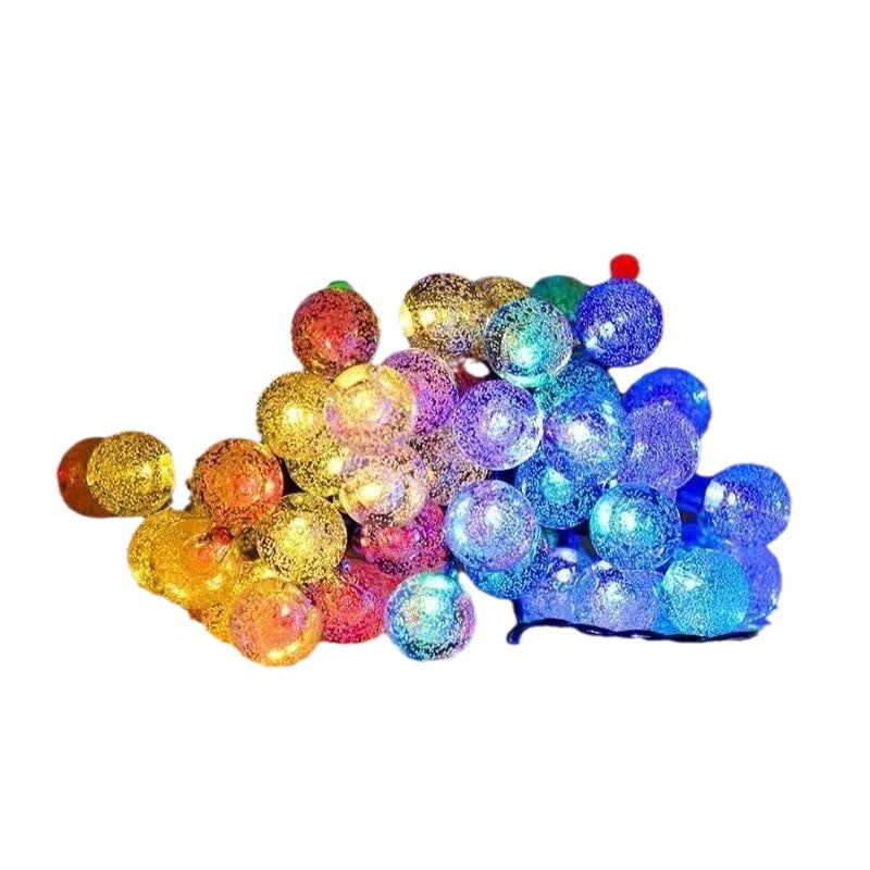 Cross-border supply of led solar bubble ball color light strings, outdoor waterproof garden table lamps, crystal ball decorative lights Item Picture