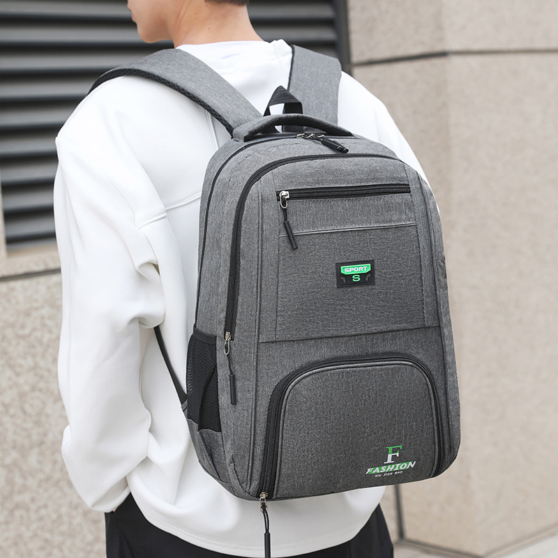 Cross-border 2025 New Model backpack: Simple, casual, large-capacity student schoolbag, outdoor commuting, business computer backpack Specification drawing
