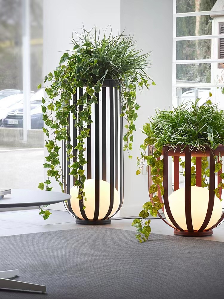 Solar-powered outdoor waterproof lamps, garden lamps, lawn lamps, villa terrace garden lamps, floor lamps, outdoor pergola lamps Specification drawing