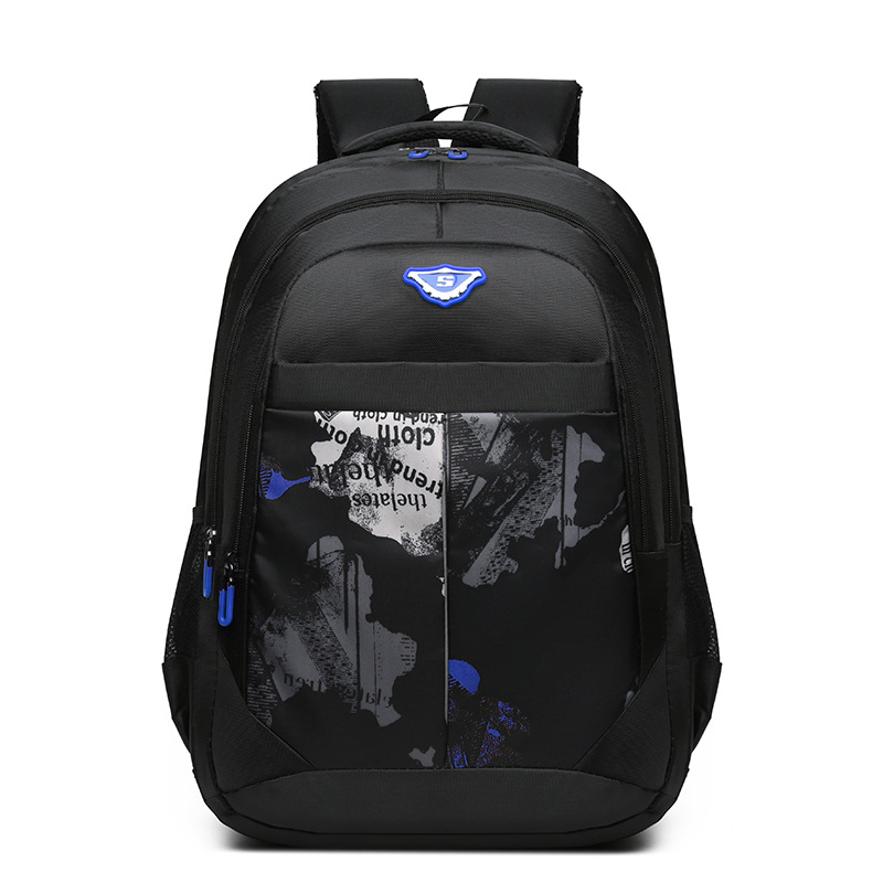 New casual backpack for primary school students, large-capacity boys' backpack, light and simple, 6-12 years old students' schoolbag Item Picture
