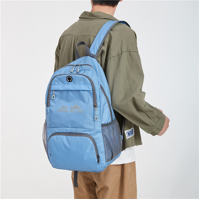 Wholesale of sports and leisure bags, new lightweight folding backpacks, leisure travel storage bags, large-capacity outdoor backpacks Specification drawing