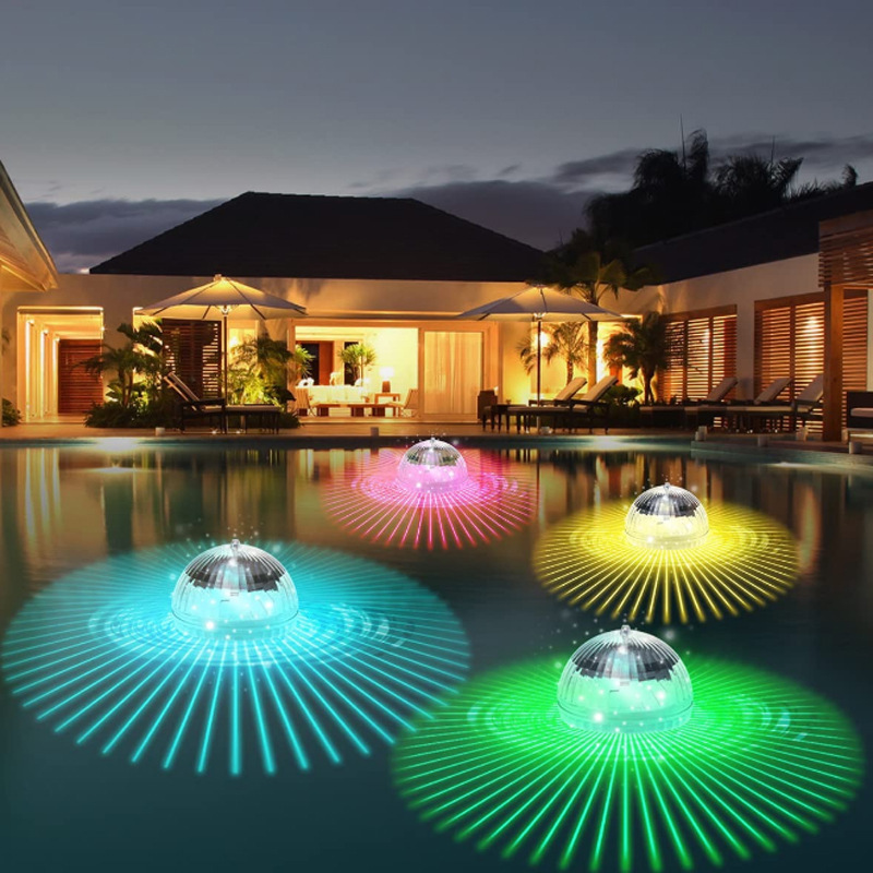 Solar water float lamp, insect-attracting lamp, pool floating lamp, insect-attracting lamp, fishpond ball, colored light, swimming pool, fishpond, fish feeding full figure