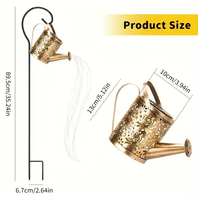 Cross-border new ironwork fairy solar water bottle lantern Flower Fairy hand-held shepherd hook ground pole lantern metal Application Scenario