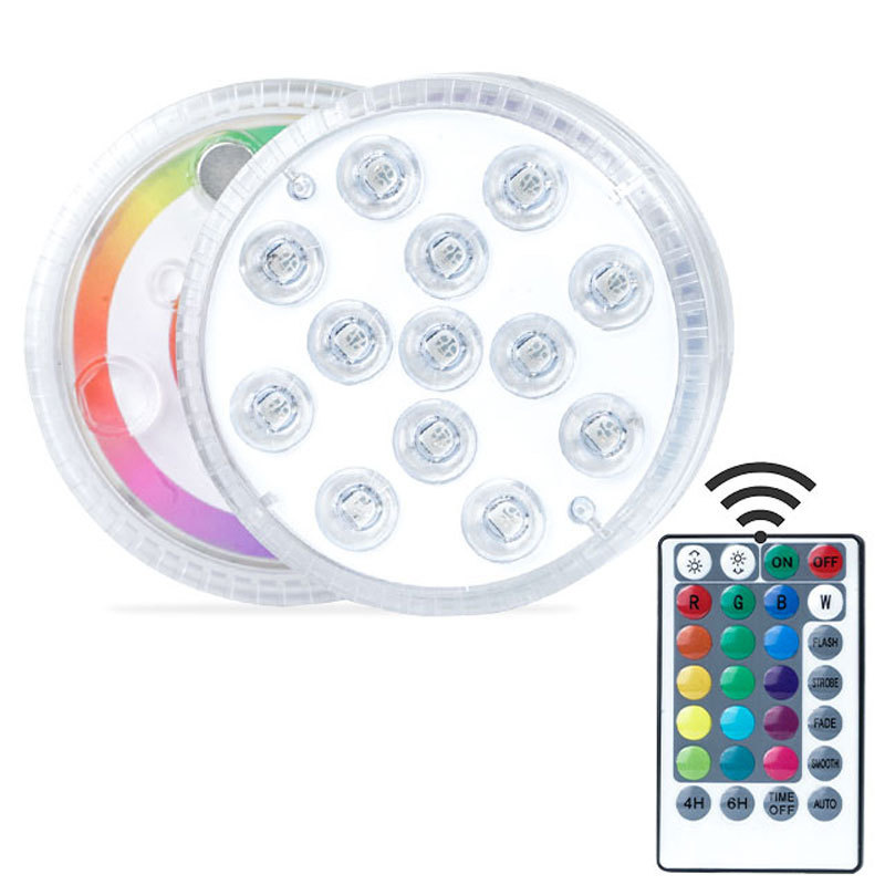 Swimming pool lights LED13 lights magnetic remote control diving lights fish tank lights fountain lights bathtub lights water smoke lights underwater lights