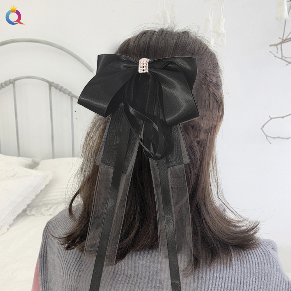 Qiyue ancient-style Hanfu, extralong hair bands, flowing ribbons, bows, super fairy tassels, hair clips and headwear, all handcrafted hair accessories details Picture