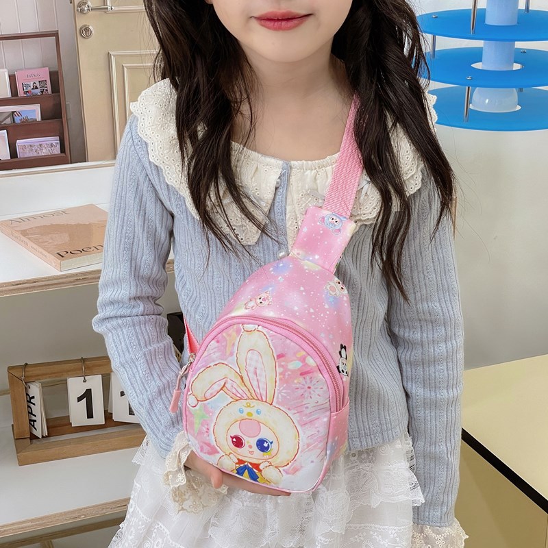 New styles of children's bags, fashionable and cute cartoon chest bags, mini kindergarten girls' lightweight baby crossbody bags and backpacks details Picture