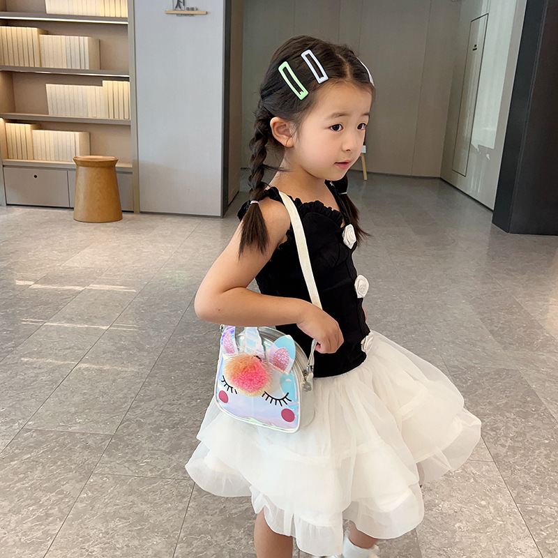 2023 New Creative Rainbow Color single-shoulder bento Bag for Primary School Students, Children's Unicorn Cartoon Lunch Bag, and Fun Bag for kids details Picture