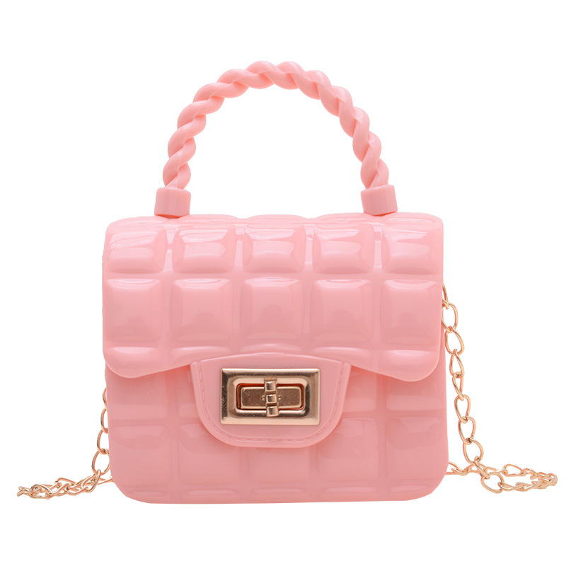 Diamond-shaped hand-held jelly bag 2025 Summer new cross-border women's bag, PVC simple single-shoulder crossbody bag for ladies Item Picture
