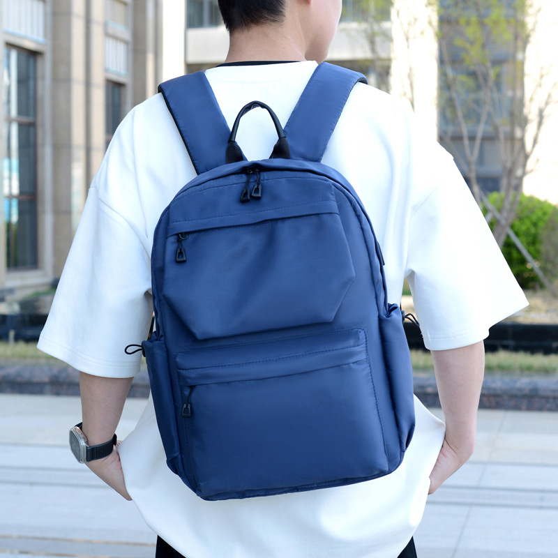 New men's business backpack, backpack, student travel and leisure, large-capacity computer bag, trendy college student schoolbag details Picture