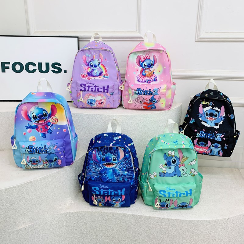 2025 Summer New Children's backpack, Anime Stitch large-capacity schoolbag, fashionable and lightweight backpack for kindergarten full figure
