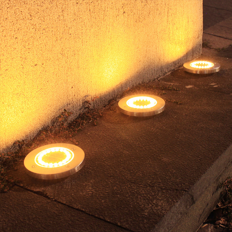LED solar ground lights, outdoor plug-in lawn lights, courtyard and garden seven-color rainproof ground lights, factory direct sales Specification drawing